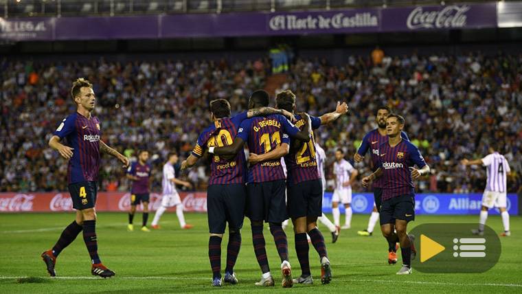 Video summary: Real Valladolid 0 FC Barcelona 1 (LaLiga J2)