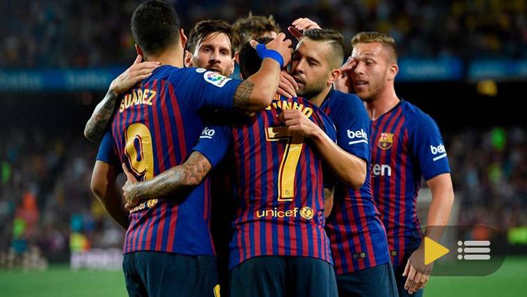 Video summary: FC Barcelona 8 Huesca 2 (LaLiga J3)