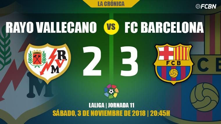 Two chispazos of the Barça avoid that the Ray repeat the disaster of Leganés (2-3)