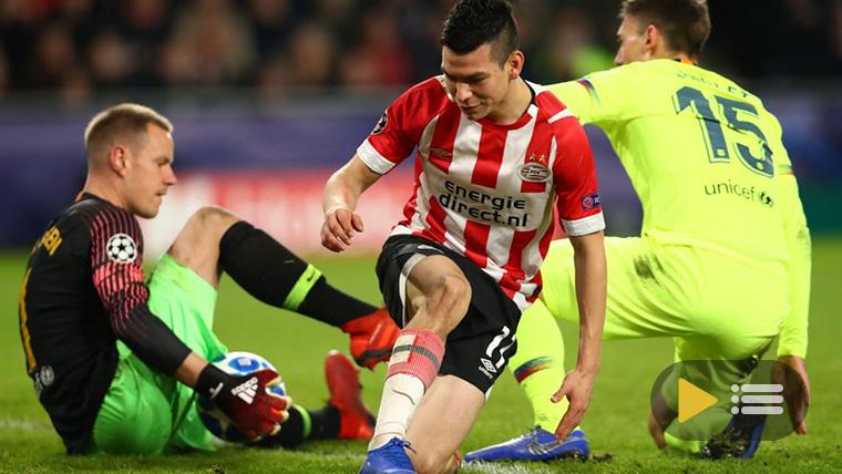 Video summary: PSV Eindhoven 1 FC Barcelona 2 (Champions J5)