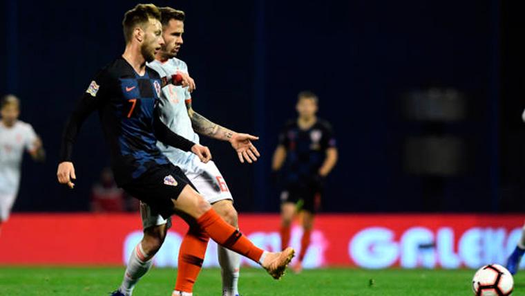 Plenary of players of the Barça in a Croatia-Spain (3-2) of crazy