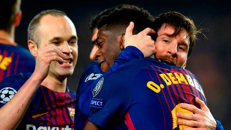 The touch of attention of Andrés Iniesta to the Barça and to Ousmane Dembélé