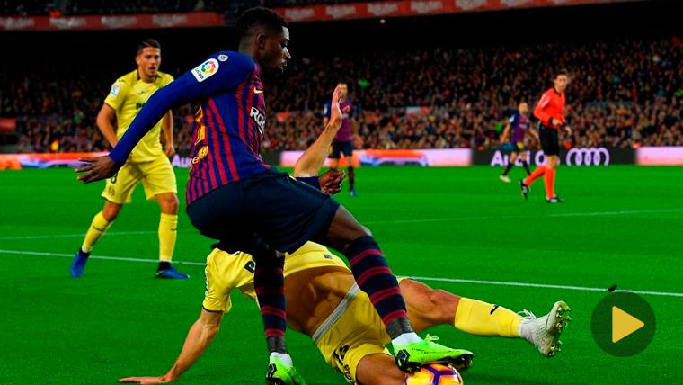 Exhibition of quality of Dembélé with a dribbling to Pedraza that thrilled to the Camp Nou