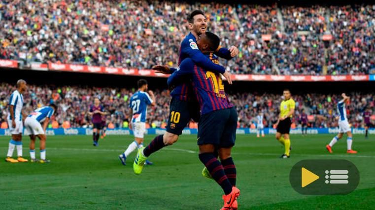Video summary: FC Barcelona 2 RCD Espanyol 0 (LaLiga J29)