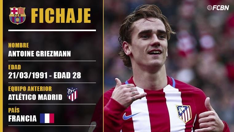 OFFICIAL: The FC Barcelona closes the signing of Antoine Griezmann