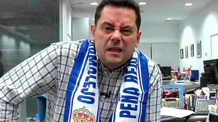 The reaction of Roncero after the elimination of the Barcelona