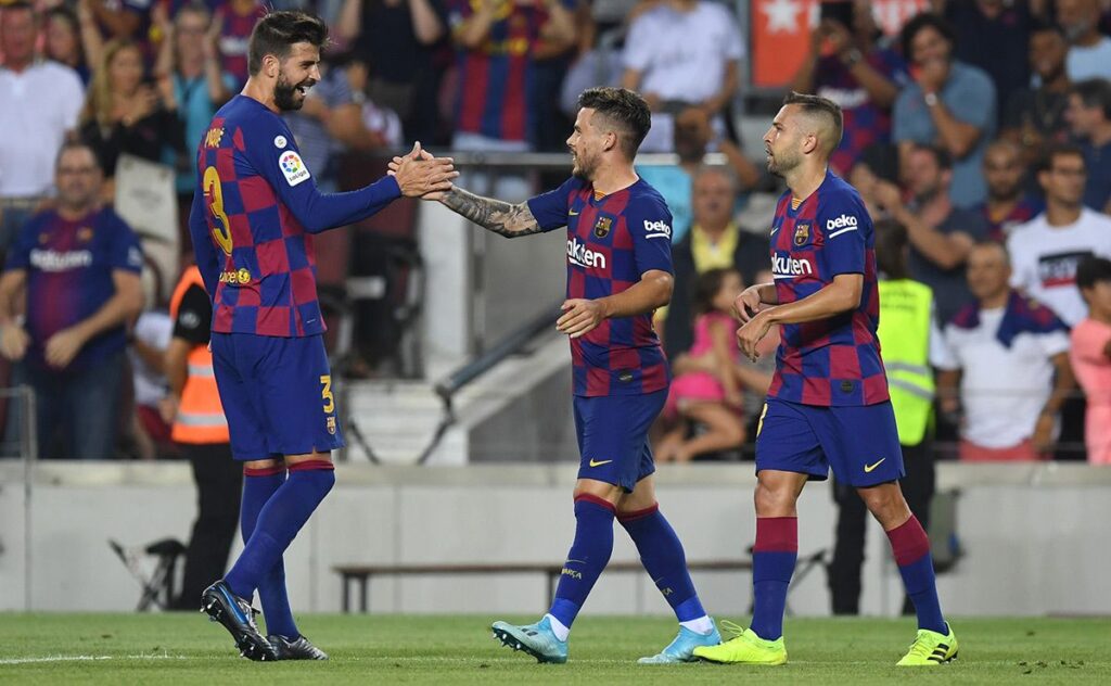 Gerard Piqué scored with the help of Griezmann and Cillessen