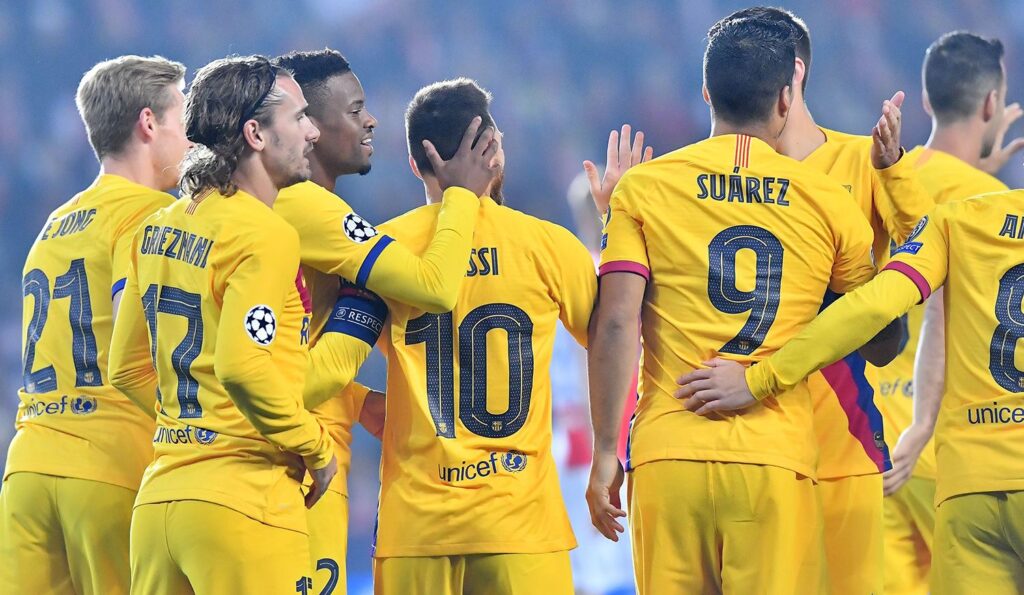 1×1 of Barça players against Slavia Prague