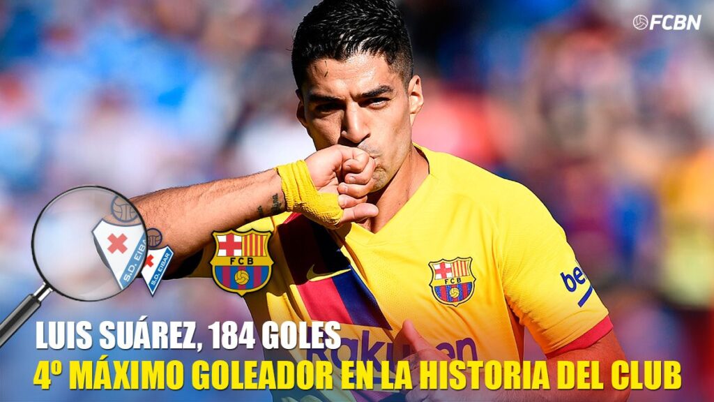 Luis Suárez equalises to Samitier as the fourth historical scorer of Barça