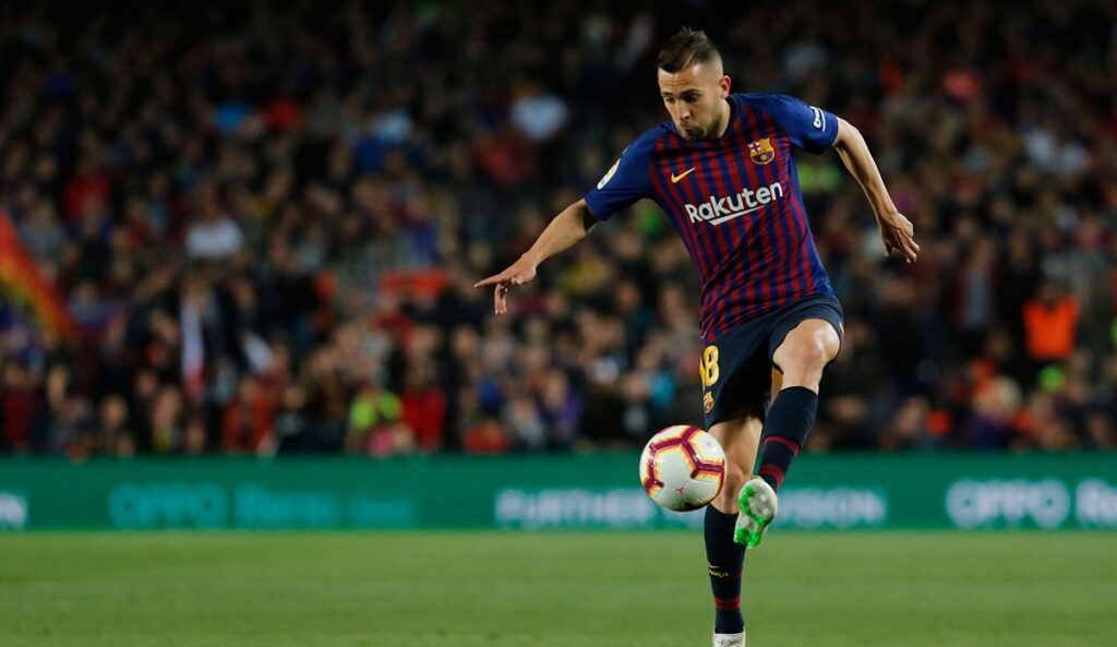 Jordi Alba, injured again in the FC Barcelona-Slavia