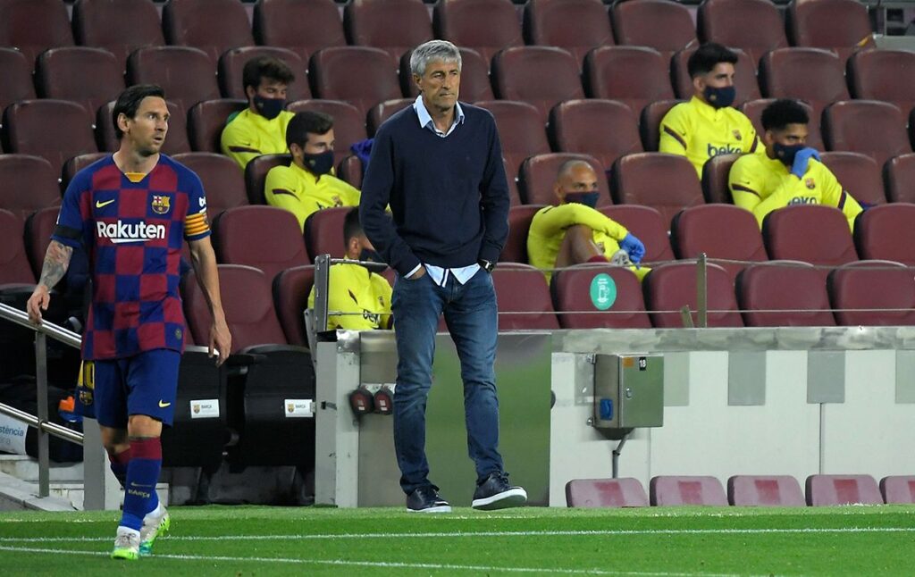 Quique Setién to Leo Messi: “If you don’t like it, there you have the door”