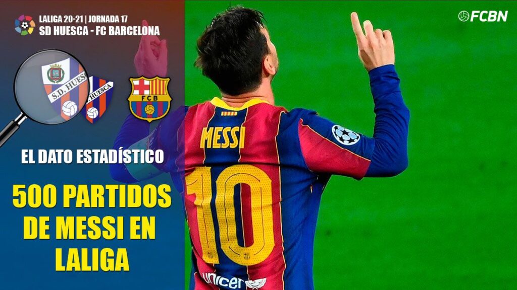 Messi, of celebration: Reach 500 league games against Huesca