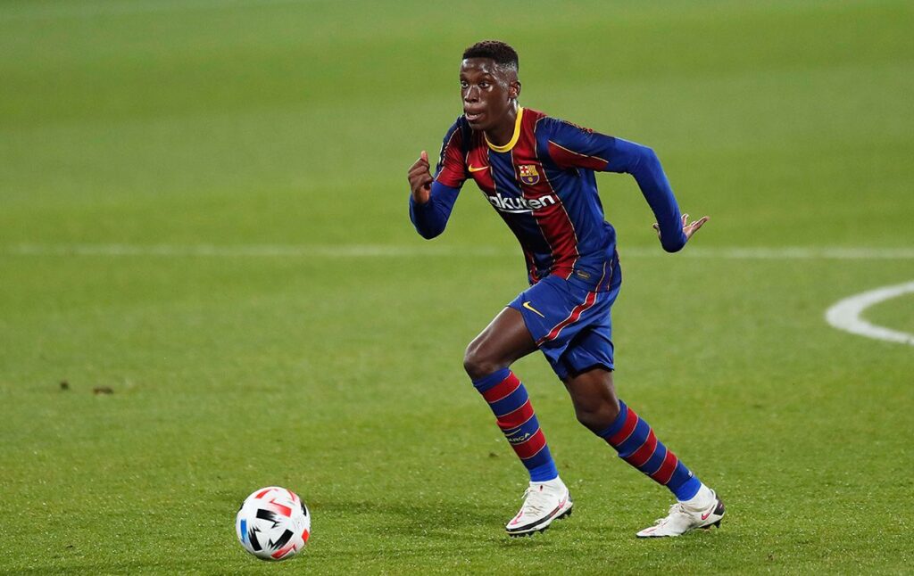 The explosion of joy of Ilaix Moriba after debuting with the Barça