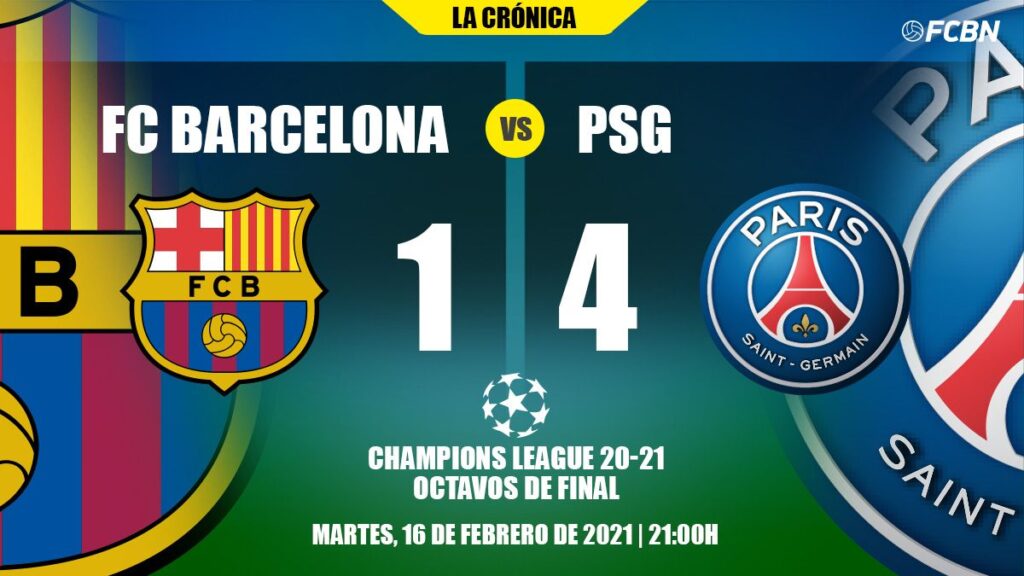 New ridiculous in Champions of a poor Barça against a great PSG (1-4)