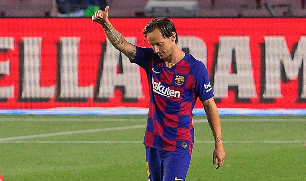 And if Rakitic scores in front of the Barcelona? The Croat spoke of how would react