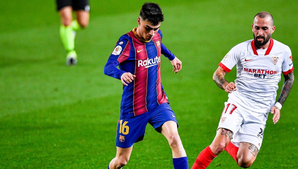 Pedri, euphoric after the epic comeback against Sevilla