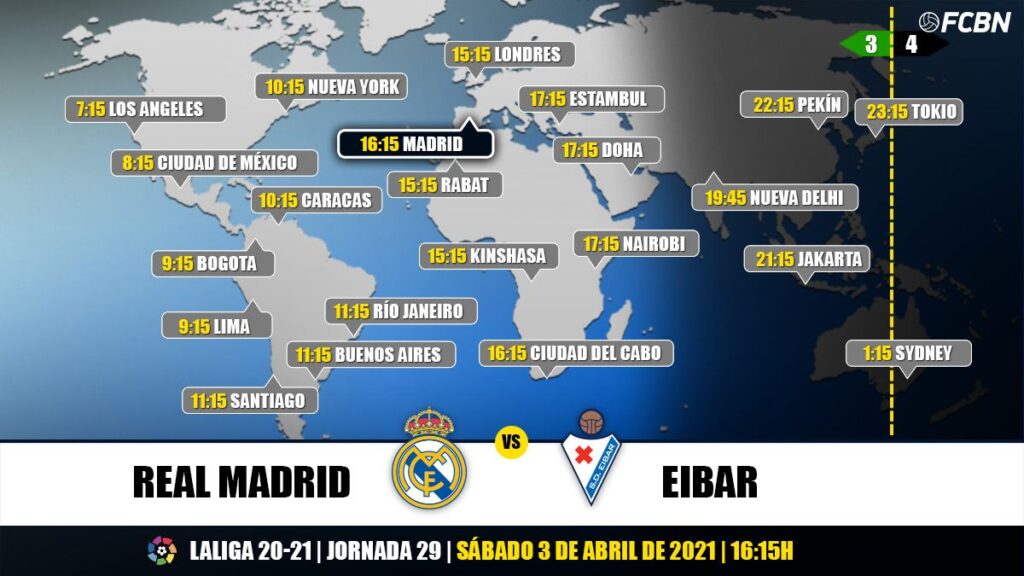 Real Madrid vs Eibar in TV: When and where to watch the match