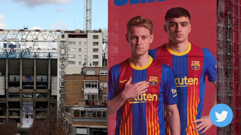 The banner “style Laporta” of the Barcelona for the Classical (Photo)