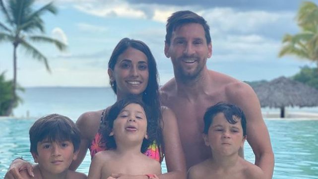 Like this it enjoys Messi beside his family the holidays in Miami
