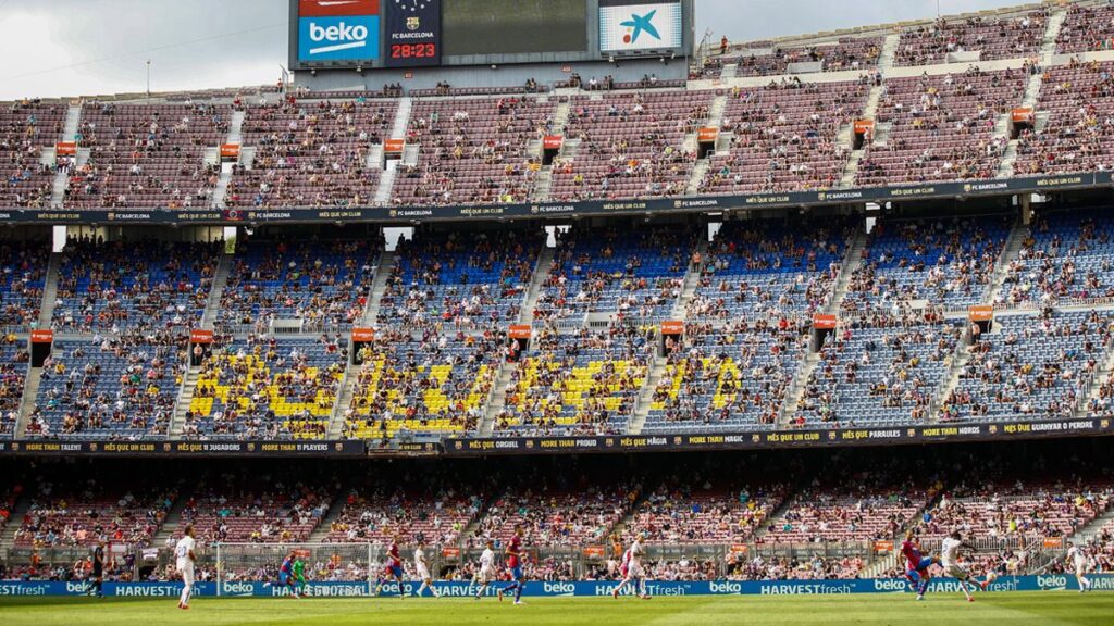 The Camp Nou roars and ‘load’ against the Paris Saint-Germain