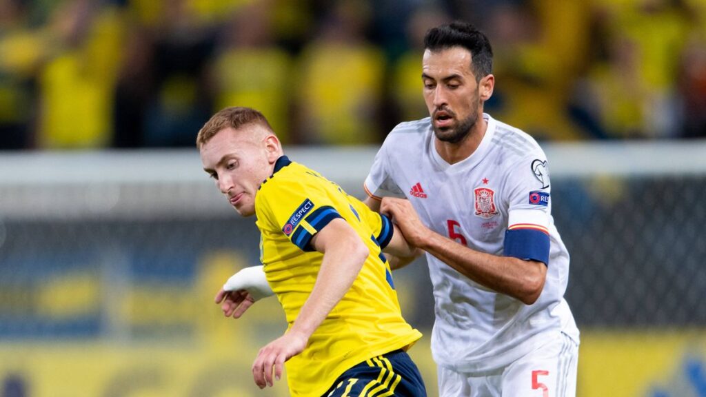 Busquets, Alba and Eric García, present in the defeat of Spain against Sweden