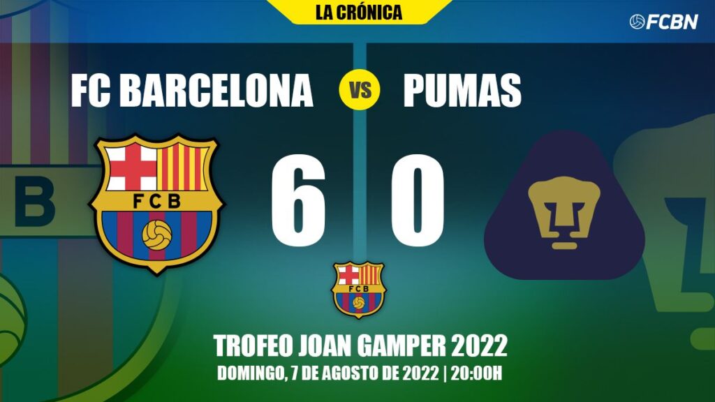 CULÉ RECITAL! Barça’s ‘set’ to Pumas (6-0) to take the Gamper 2022