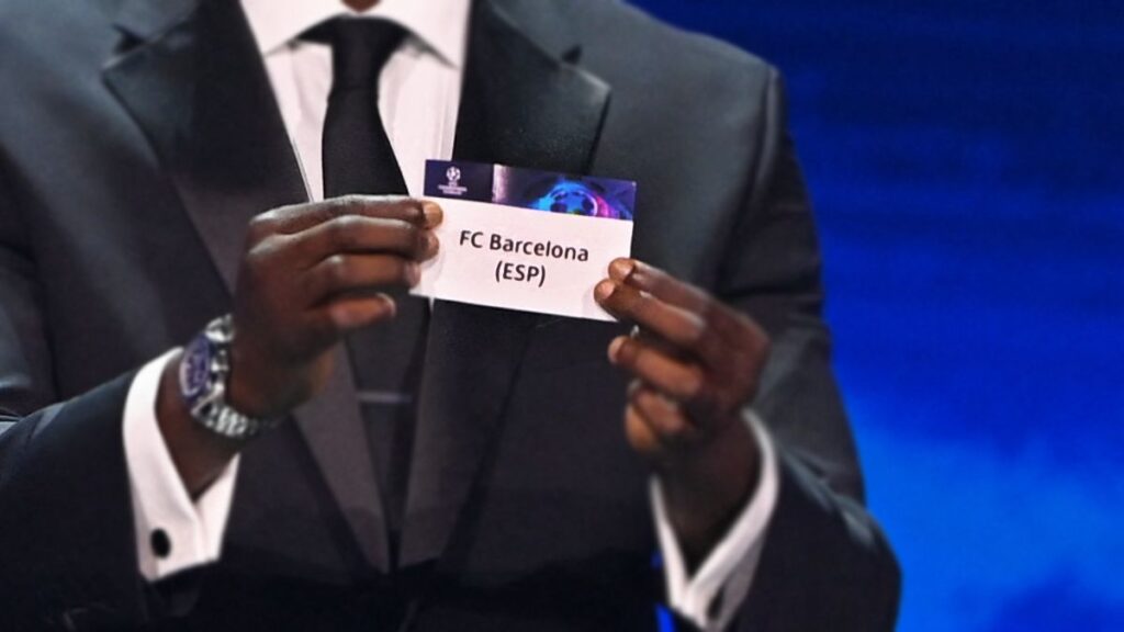 This is how the drums are for the draw for the group stage of the Champions League