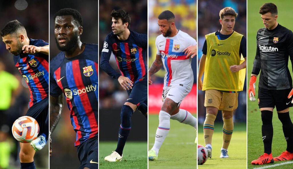 The 6 players with whom Xavi has had the least at the start of the season