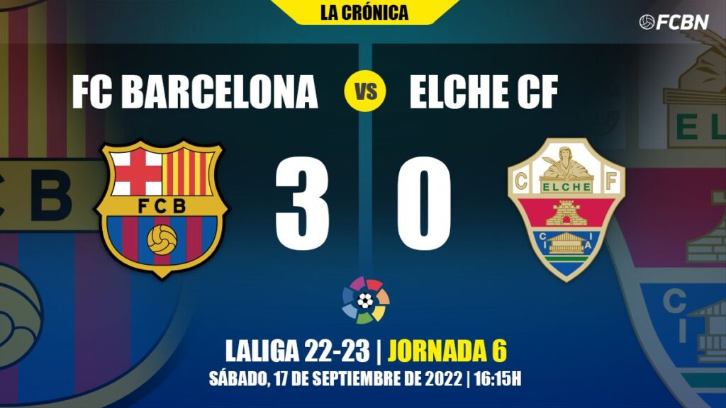 New goleada of a big Barça against an Elche sunk (3-0)