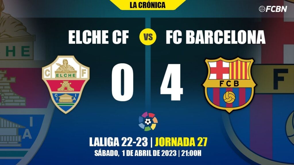 Exhibition and thrashing of a great Barça that ‘sinks’ Elche more (0-4)