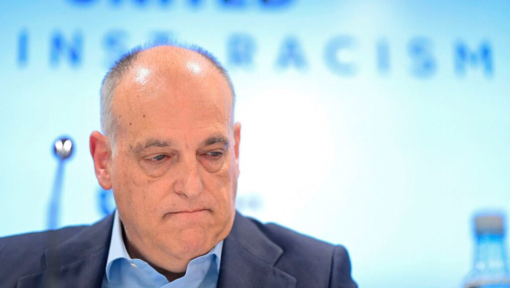 Tebas ‘sinks’ even more when comparing the insults to Vinicius with those of Messi and Cristiano