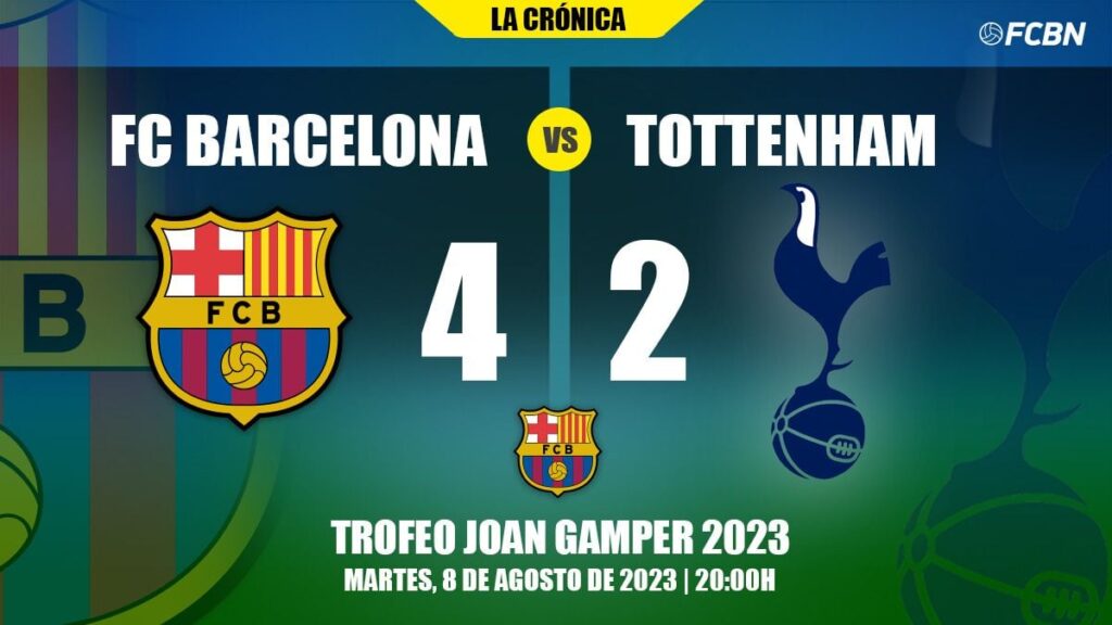 The Barça substitutes ‘save’ the Gamper against a tough Tottenham (4-2)