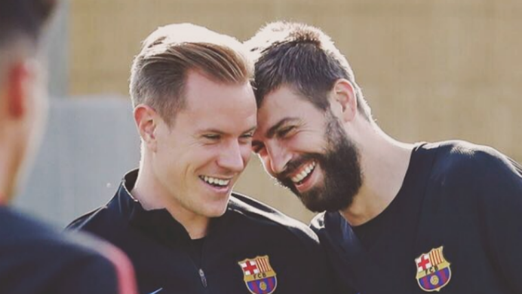 Piqué makes it clear what he thinks of Ter Stegen