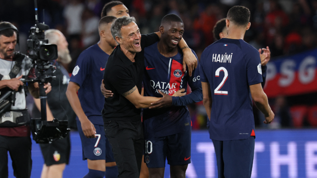 Luis Enrique gets ‘wet’ about Dembélé’s scoring drought with PSG