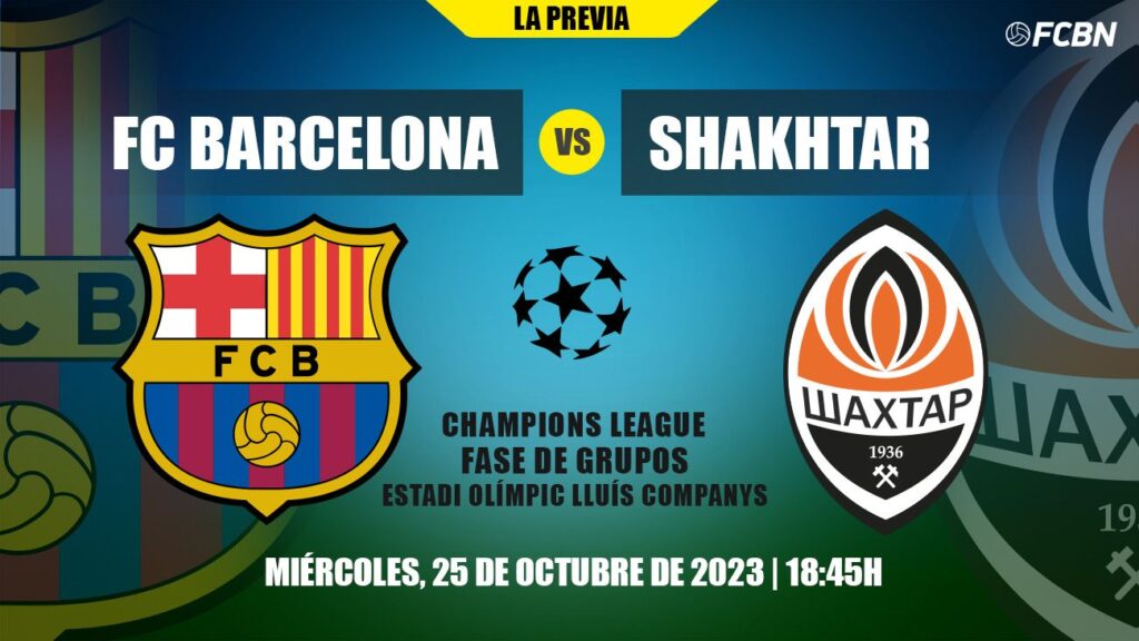 Barça look to get their place in the last 16 of the Champions League on track against Shakhtar