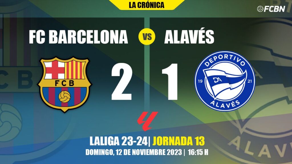Lewandowski leads a new and difficult comeback for Barça against Alavés (2-1)
