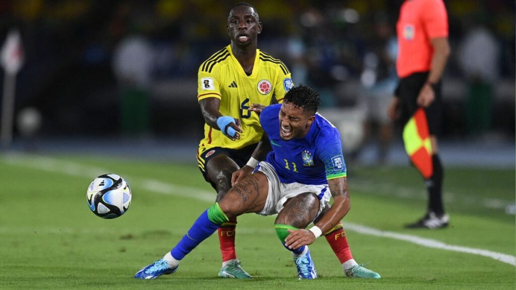 Raphinha started in Brazil’s defeat and was inches away from the goal