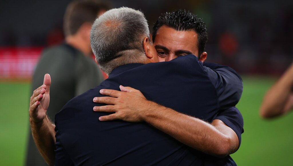Laporta visited Xavi and the players to ‘turn on’ the locker room before Barça-Atlético