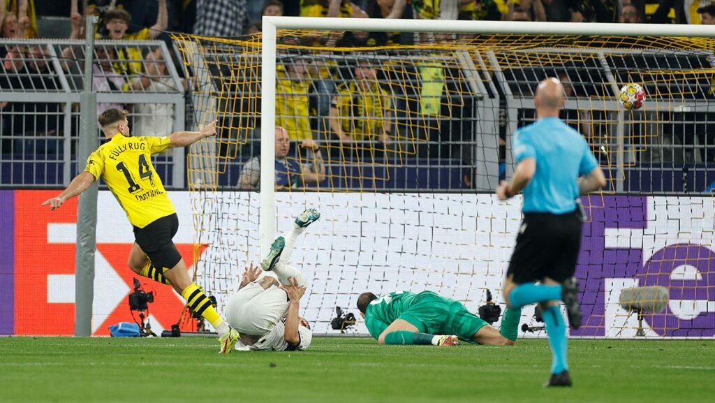 A great goal from Niclas Füllkrug puts Dortmund ahead against PSG in the Champions League (1-0)