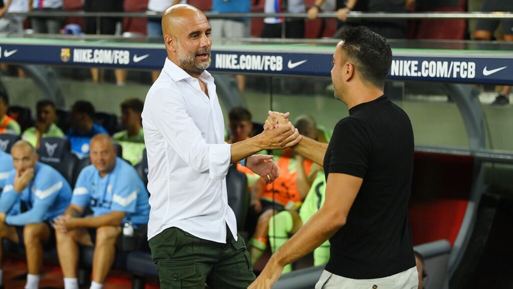 Pep Guardiola, disconcerted by the dismissal of Xavi Hernández at Barça