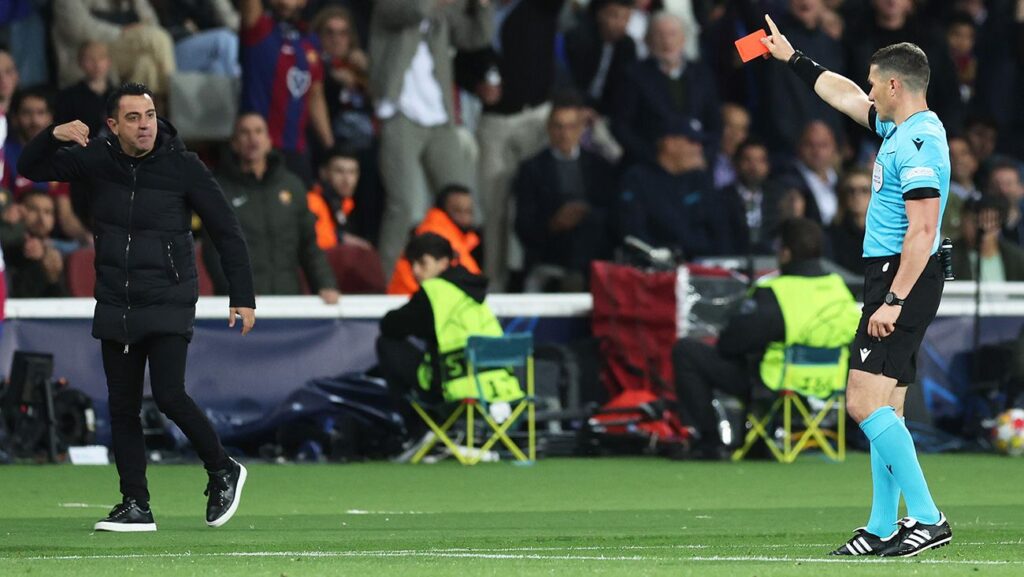 OFFICIAL: Harsh sanction for Xavi for his expulsion in the Champions League against PSG