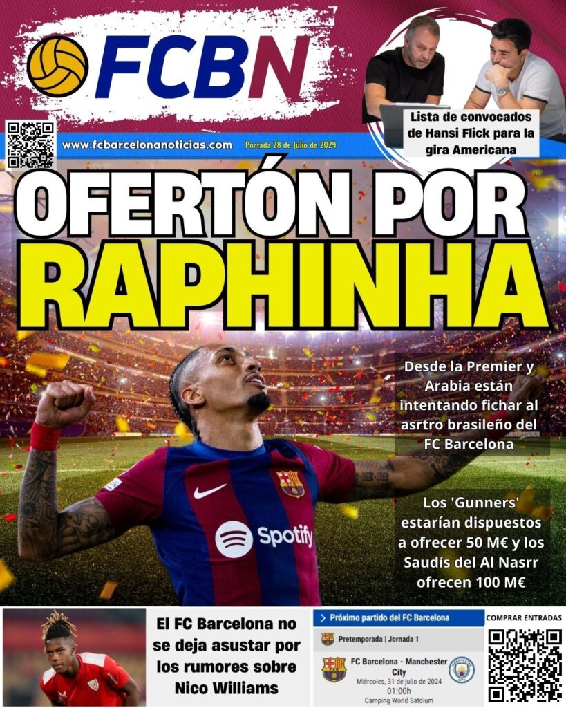 FCBN Cover 07/28/2024: Big Offer for Raphinha