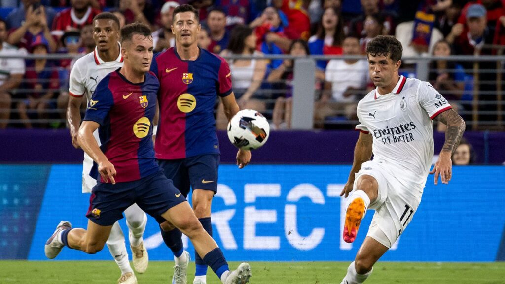 Highlights and goals from FC Barcelona 2-2 AC Milan – USA Tour 2024
