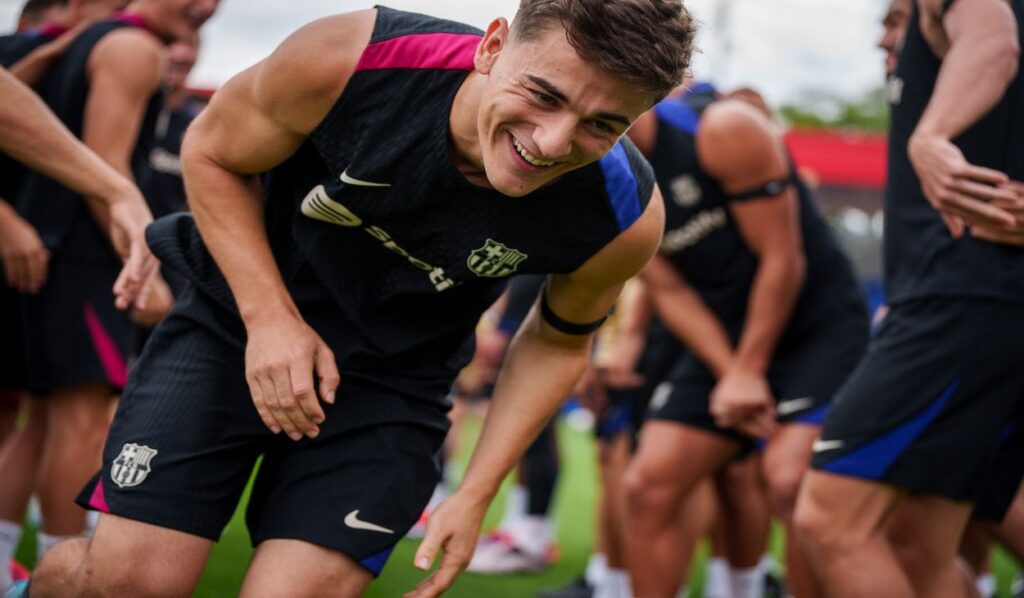 Full excitement! Gavi returns to FC Barcelona training