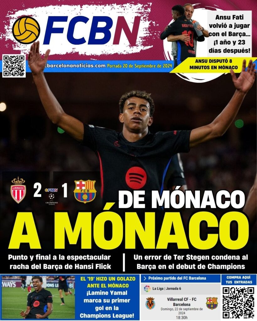 FCBN cover 20/09/2024: FROM MONACO TO MONACO