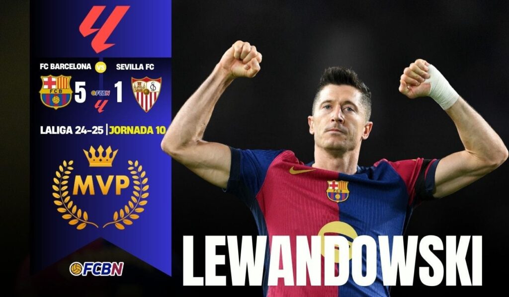 Super Pichichi! Robert Lewandowski, new double and ‘MVP’ against Sevilla