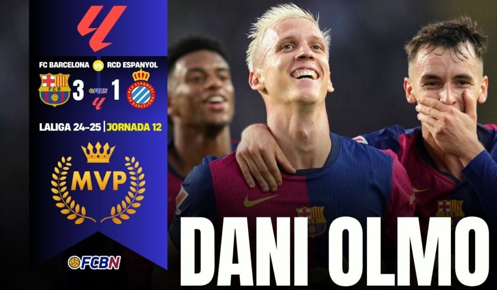 Stellar return! Dani Olmo led Barça with a double against Espanyol