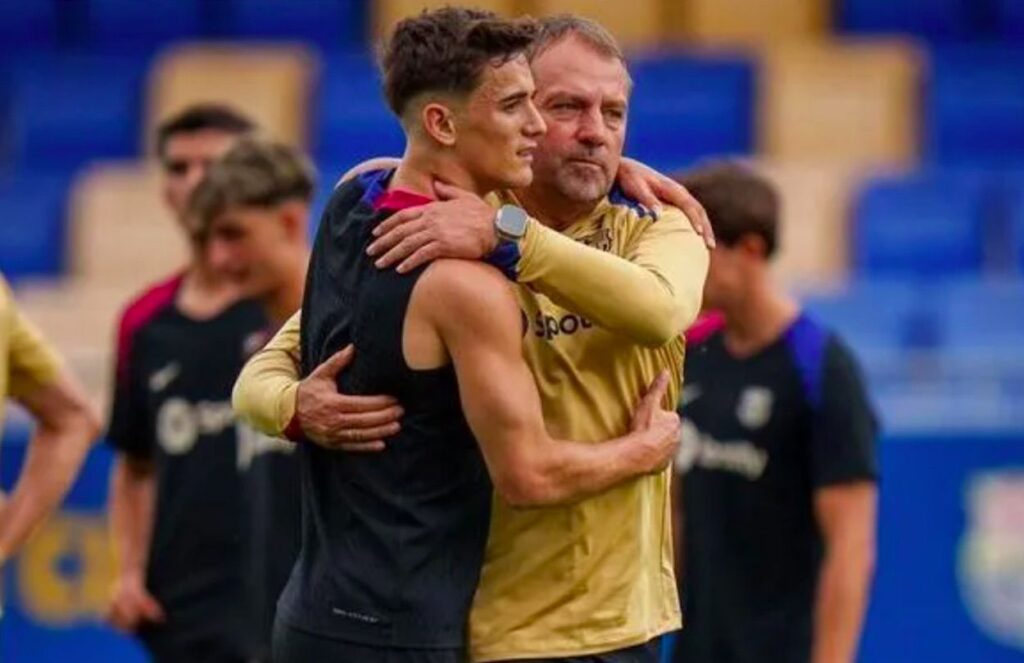 Gavi and Hansi Flick’s most viral moment