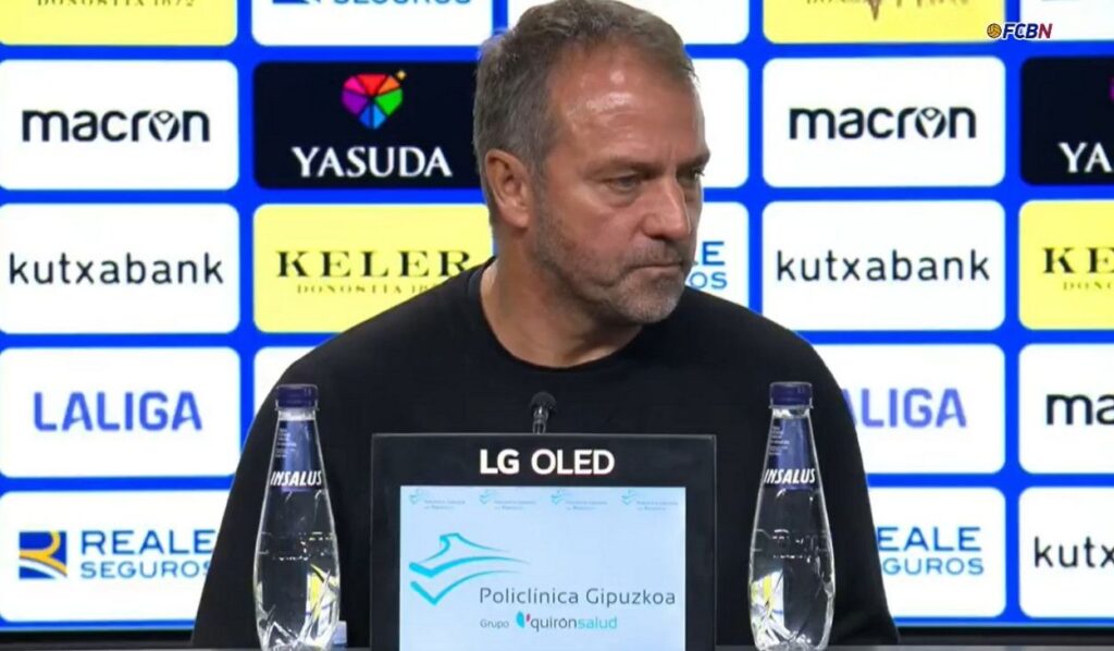 Hansi Flick, self-critical after the defeat and evasive about the physical condition of Lamine Yamal