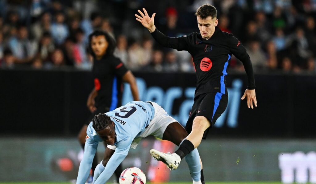 Marc Casadó was sent off against Celta and started the ‘fall’ in Balaídos